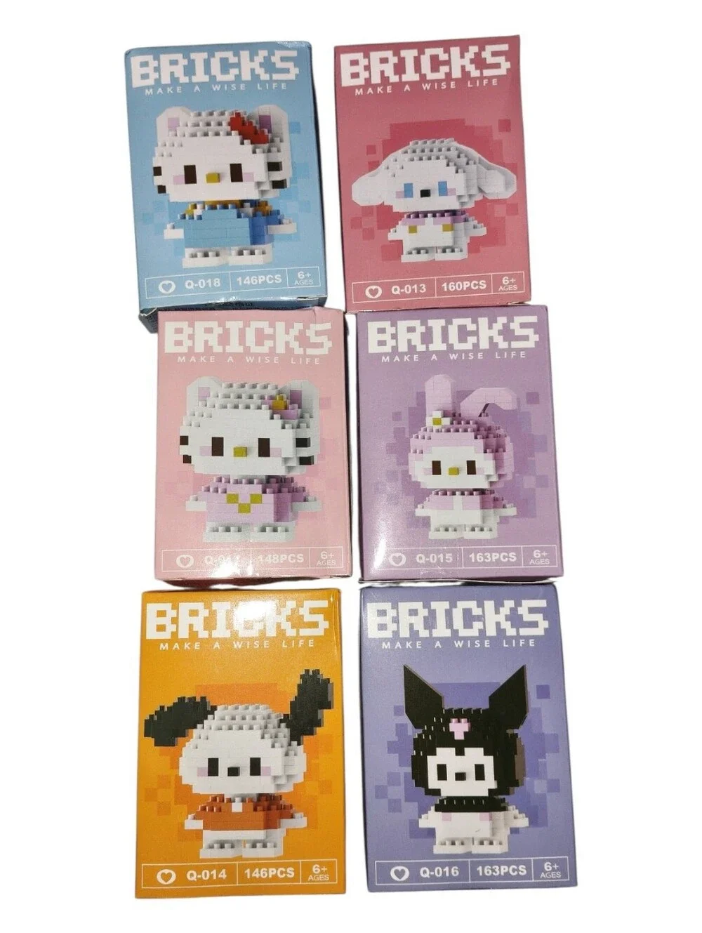 #242 BRICKS Mini Hello Kitty & Friends Building Block Sets - 6 Assorted Boxes